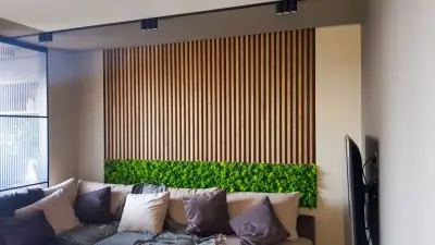 Интерьерная рейка шпон дуба 40х130 без покрытия (стена/потолок)