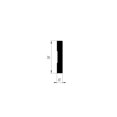 Белый напольный плинтус из МДФ Infinity Line IL106-058-10
