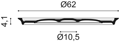 Розетка Orac Decor R76 (620x620x41_мм)