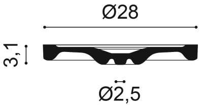 Розетка Orac Decor R13 (280x280x31_мм)