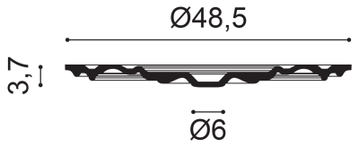 Розетка Orac Decor R09 (485x485x37_мм)