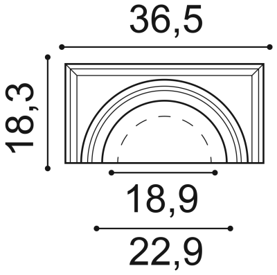 Полуколонна Orac Decor K1111 (365x300x183_мм)