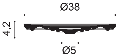 Розетка Orac Decor R08 (380x380x42_мм)